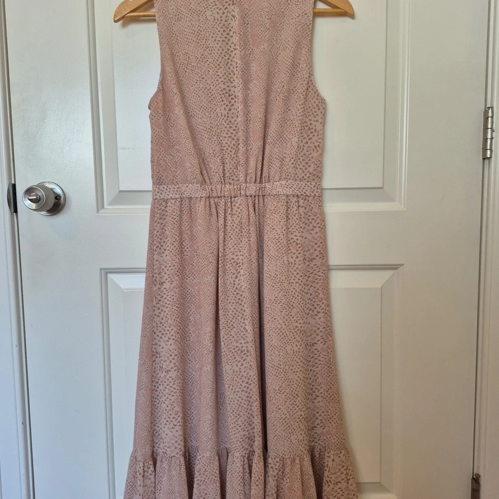 New! J. Crew Pink Snake Print Sleeveless Dress, Size 2 - Picture 3 of 4
